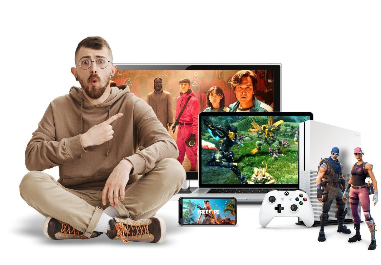 Jogos e streaming em multiplos dispositivos